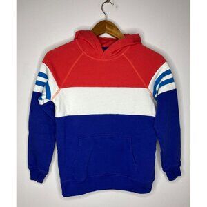 Mini Boden Hoodie Size 11-12 Y Red White Blue Color Block Reflective Goggle Boys